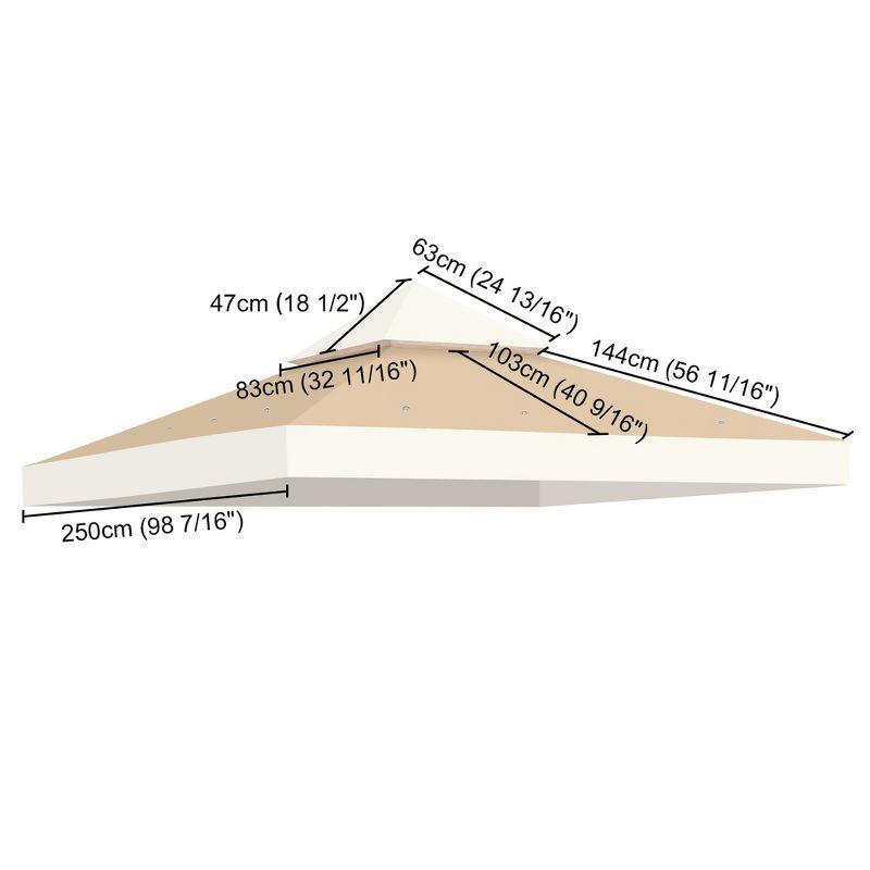 Yescom 2-Tier Gazebo Top Replacement UV30+ for Dual Tier Gazebo Frames Outdoor Patio Canopy Cover
