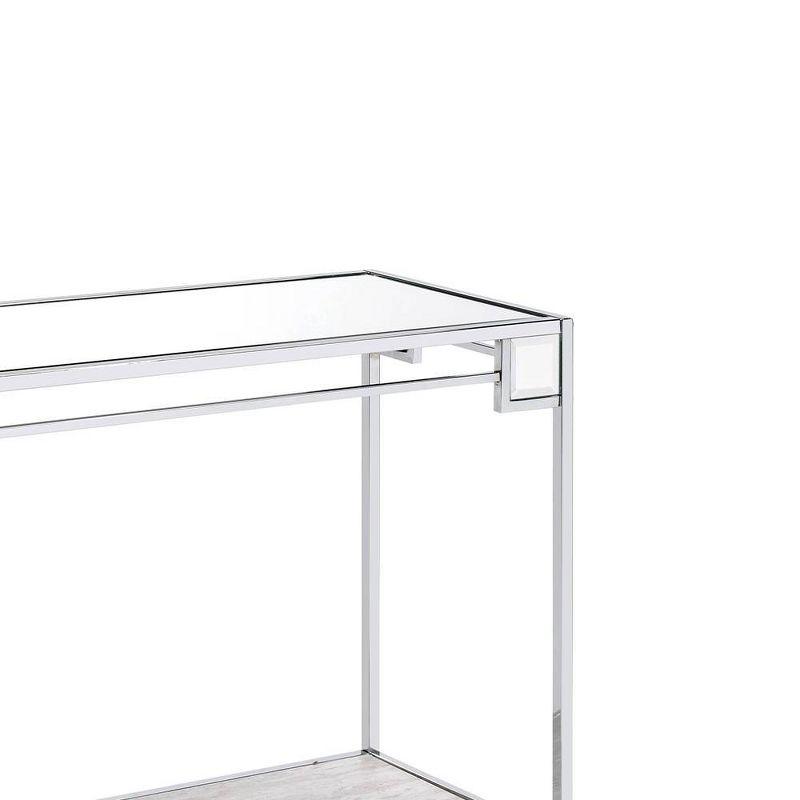 44" Asbury Accent Table Mirrored/Chrome - Acme Furniture