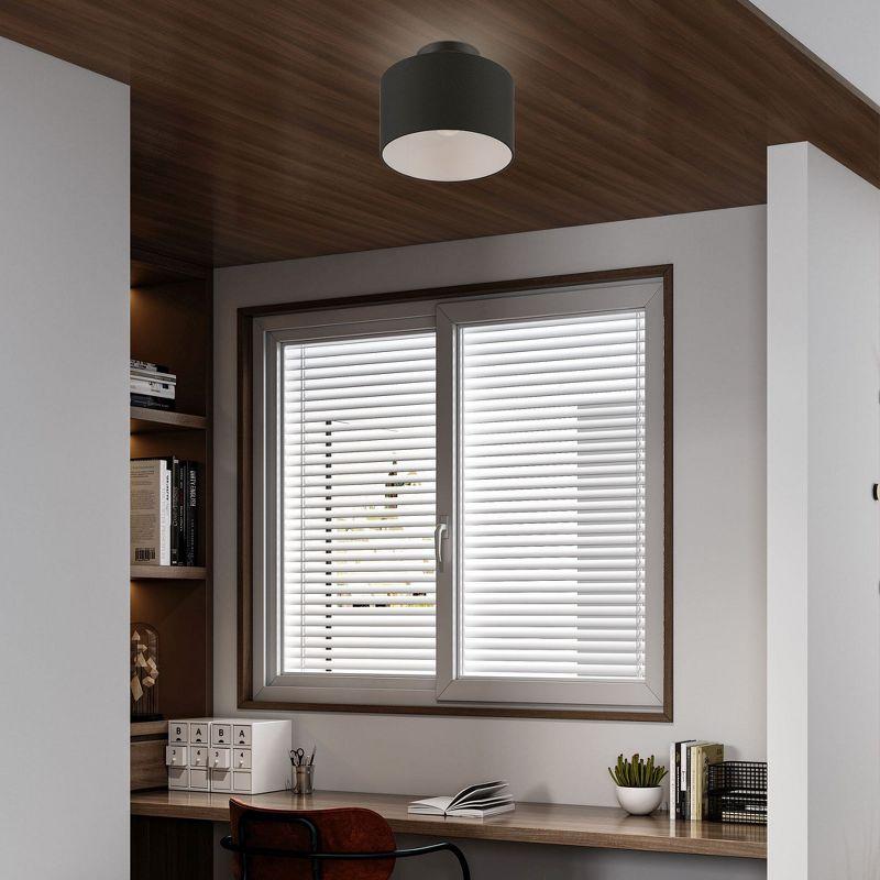 Livex Lighting Bainbridge 1 - Light Semi-Flush Mount in  Black