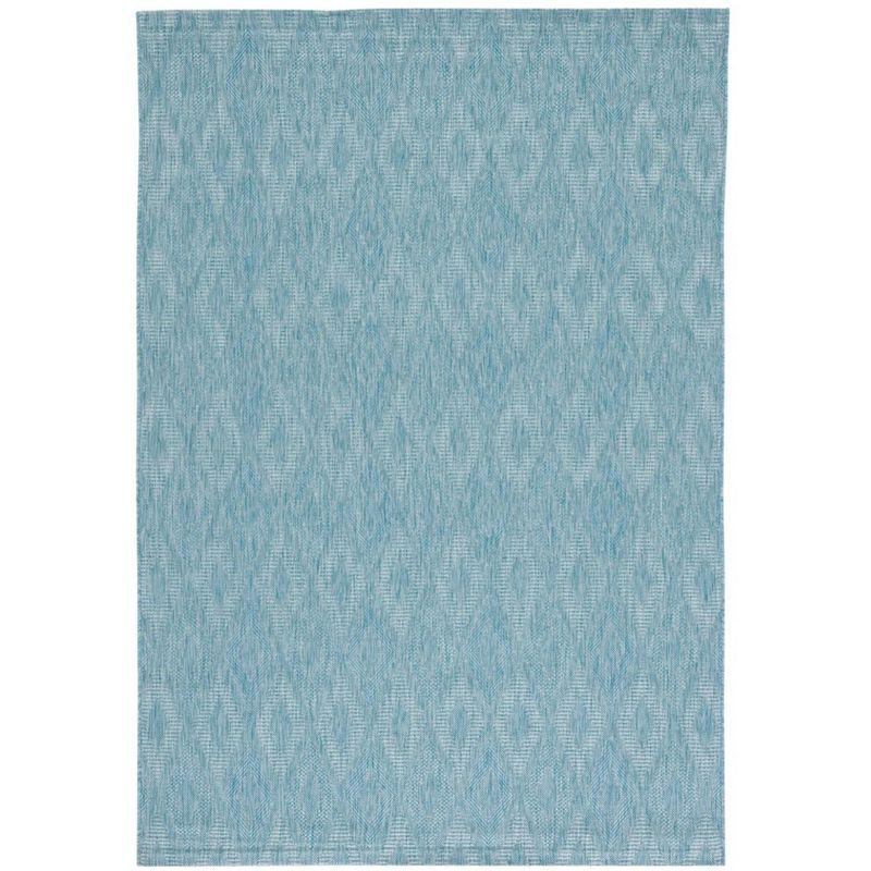 Aqua Elegance 79'' Easy-Care Rectangular Synthetic Area Rug