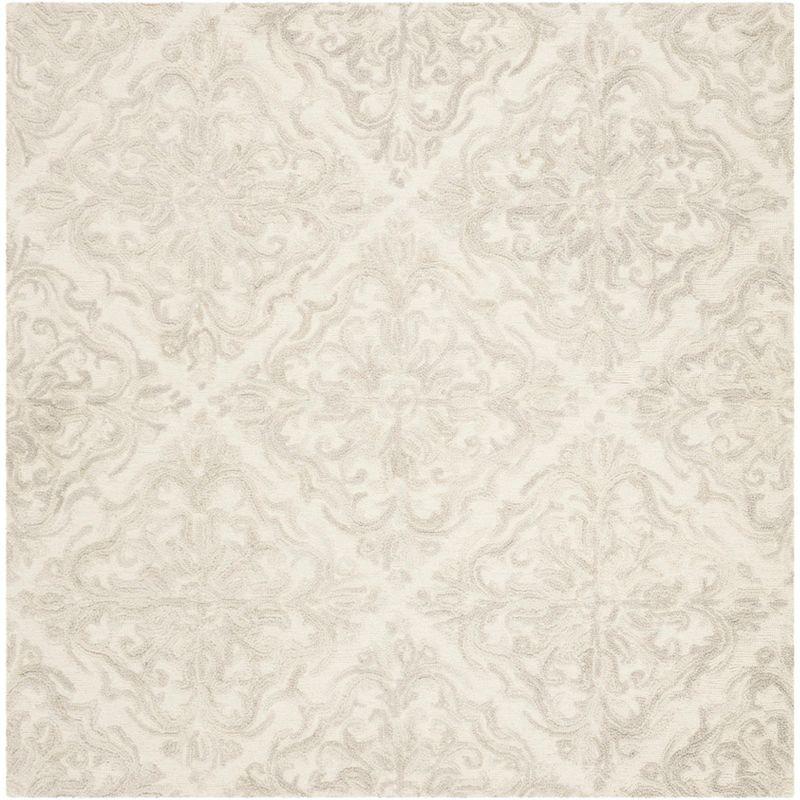 Blossom BLM103 Hand Tufted Area Rug - Ivory/Grey - 8'x8' - Safavieh.