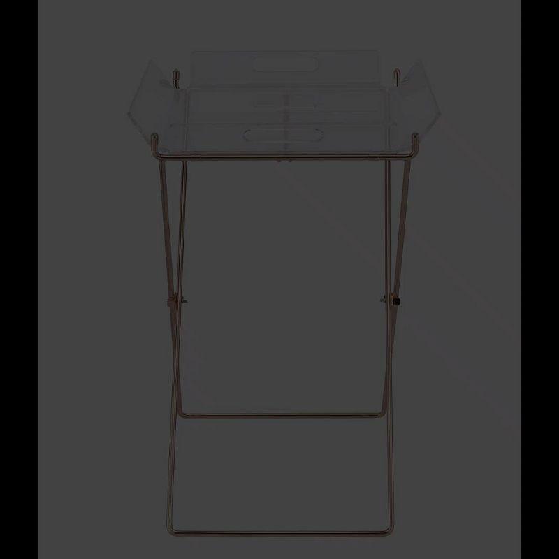 Acme Furniture Cercie Bar Serving Cart Clear Acrylic/Copper Finish