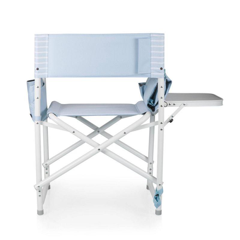 Picnic Time Outdoor Directors Chair - Mod Denim Stripes