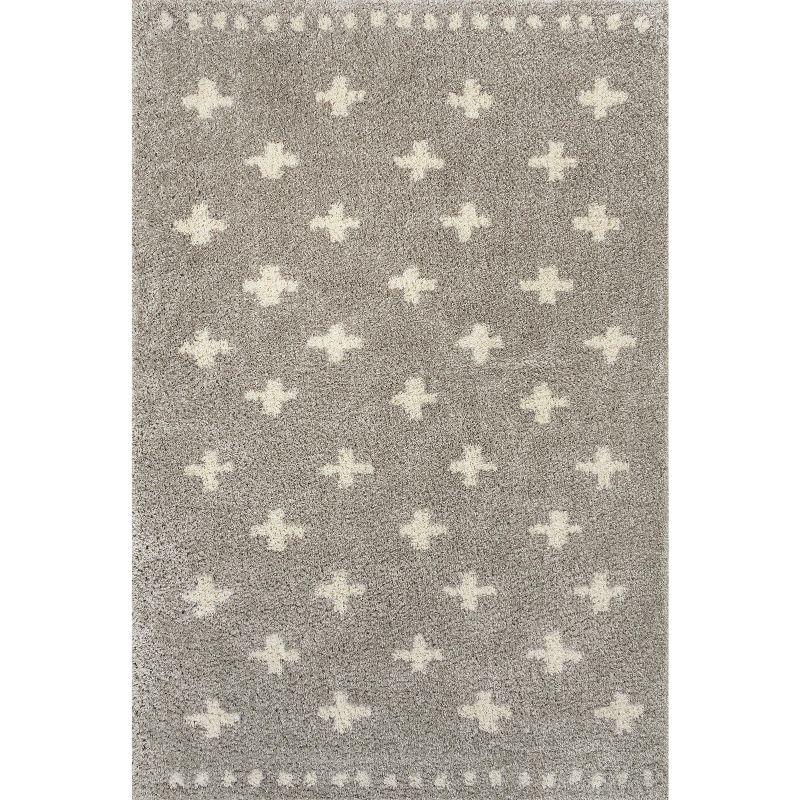 Cristo Berber Geometric Shag Indoor Area Rug - JONATHAN Y