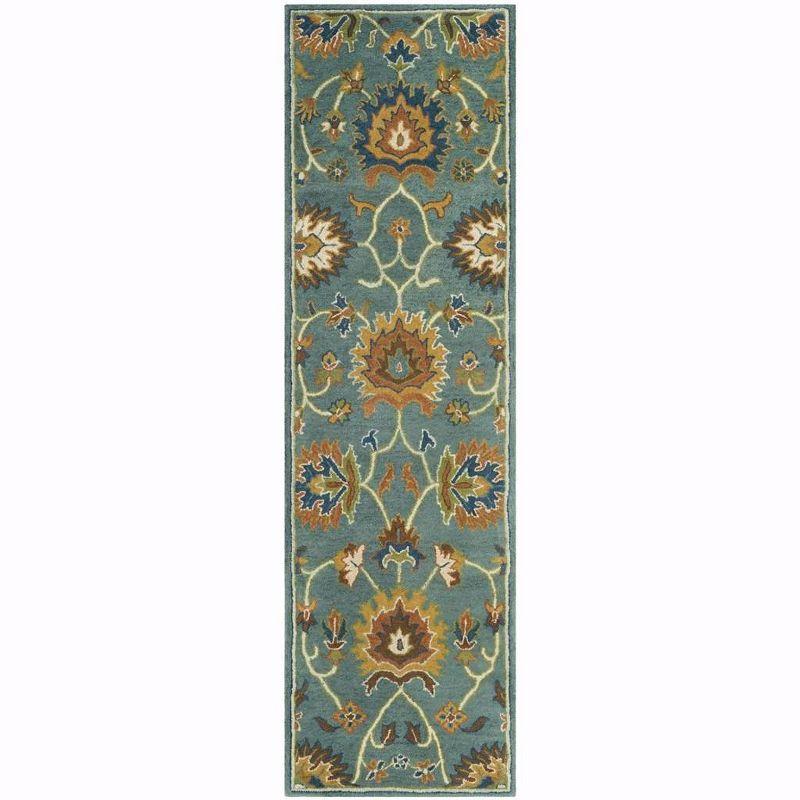 Heritage HG651 Handmade Runner Rug - 2'3"x6' - Light Blue - Safavieh