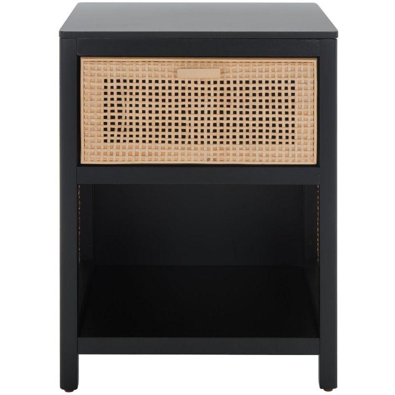 Miya 1 Drawer Nightstand - NST5012 - Black/Natural - Safavieh