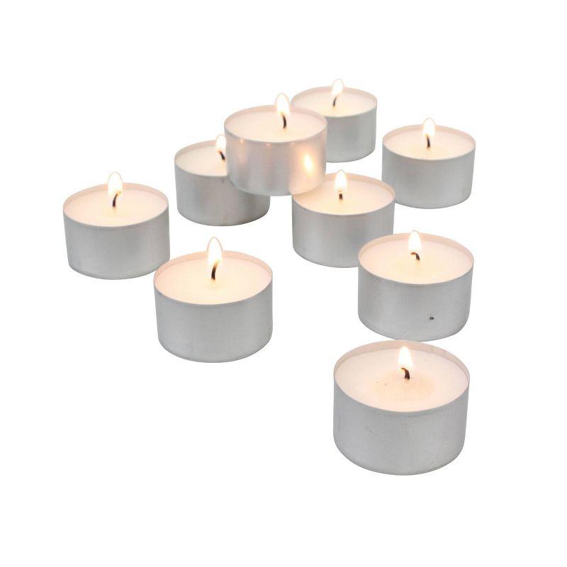 White Palm Wax Unscented Tealight Candles, 50 Pack