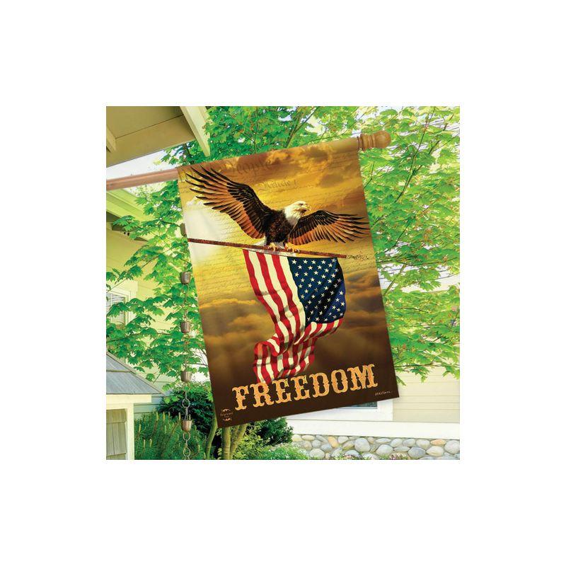 Freedom Patriotic House Flag Bald Eagle USA 28" x 40" Briarwood Lane