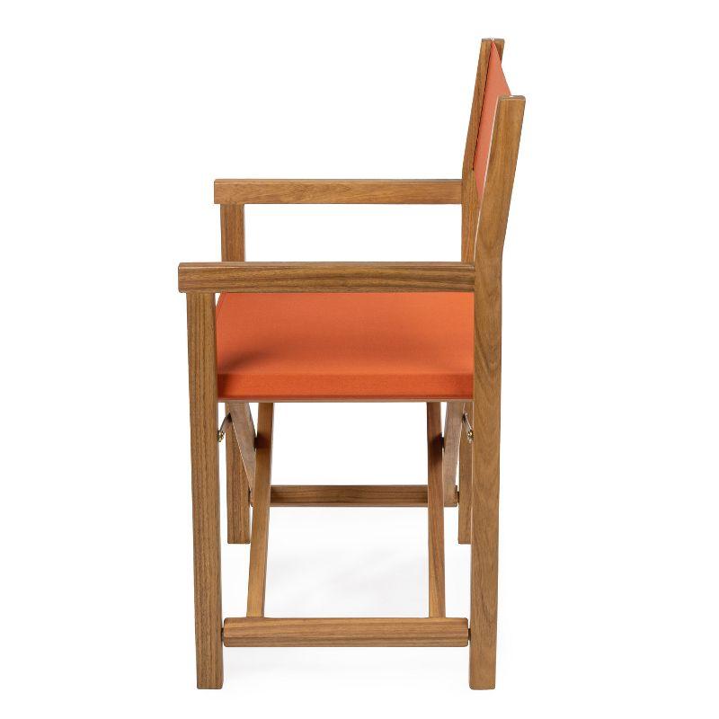 Cukor Classic Vintage Outdoor Acacia Wood Folding Director Chair with Canvas Seat- JONATHAN Y