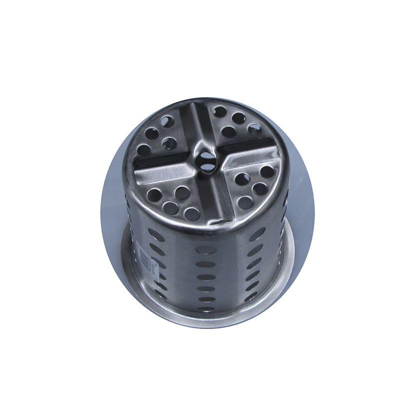 Winco Flatware Cylinder, Perforated, Stainless Steel, 4.5" dia