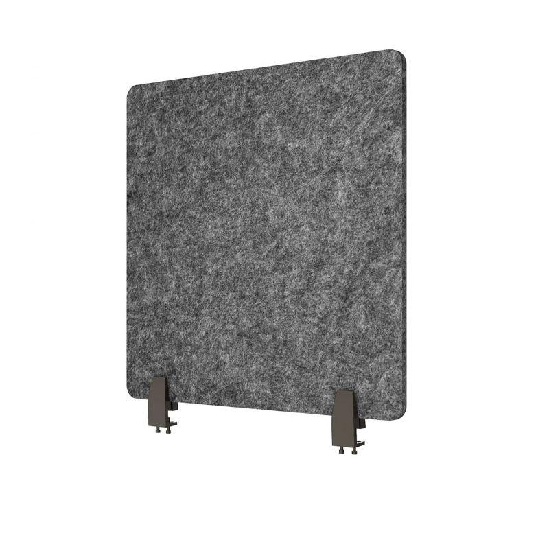 Anthracite Gray 24" x 16" Clamp-On Acoustic Desk Divider