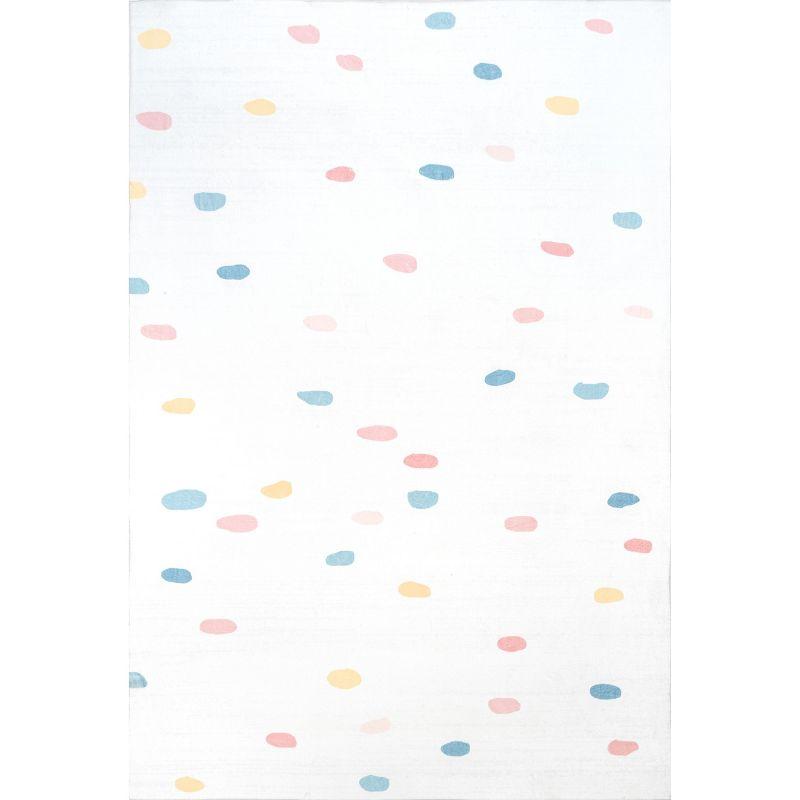 Nuloom Calla Polka Dot 5x8 Indoor Area Rug for Living Room Bedroom Dining Room Nursery Kitchen, Multicolor/Ivory