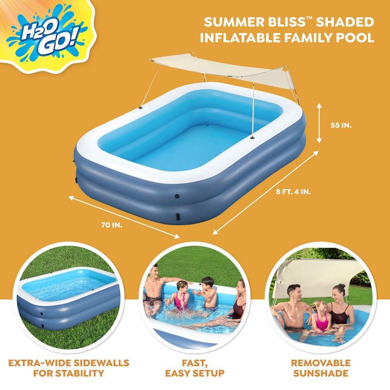 Bestway Plastic Rectangle Inflatable Pool 55'' H x 70'' W x 100'' L