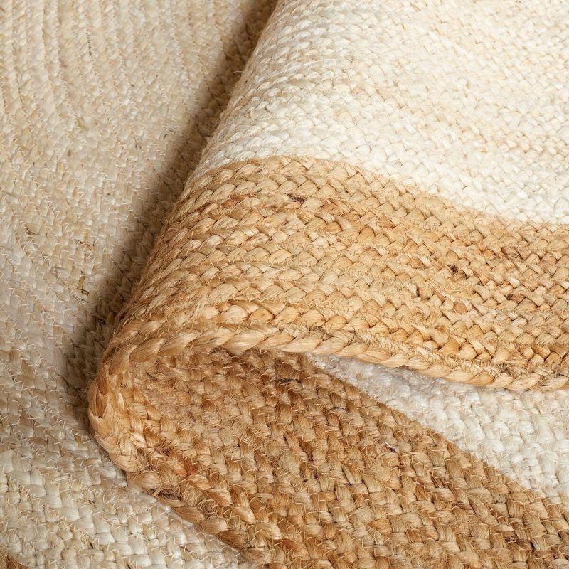 Natural Fiber NF801 Hand Woven Area Rug - Ivory/Natural - 4'x6' Oval - Safavieh.