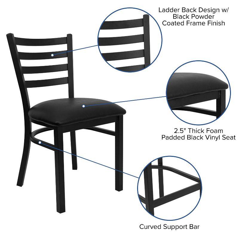 Kendall Ladder Back Metal Restaurant Chair