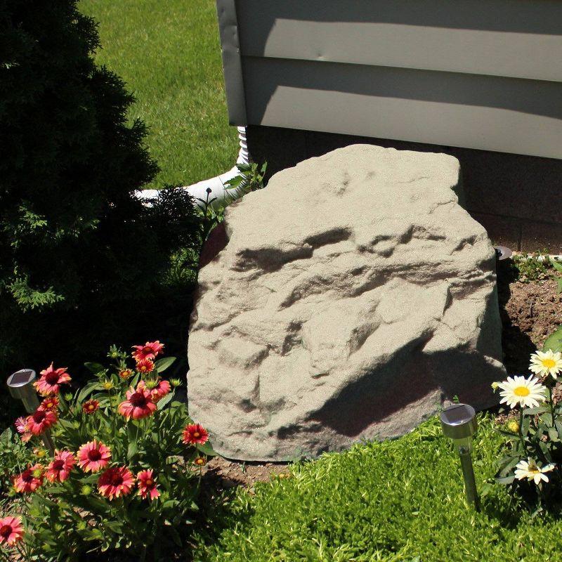 Beige Resin Low Profile Garden Boulder Rock