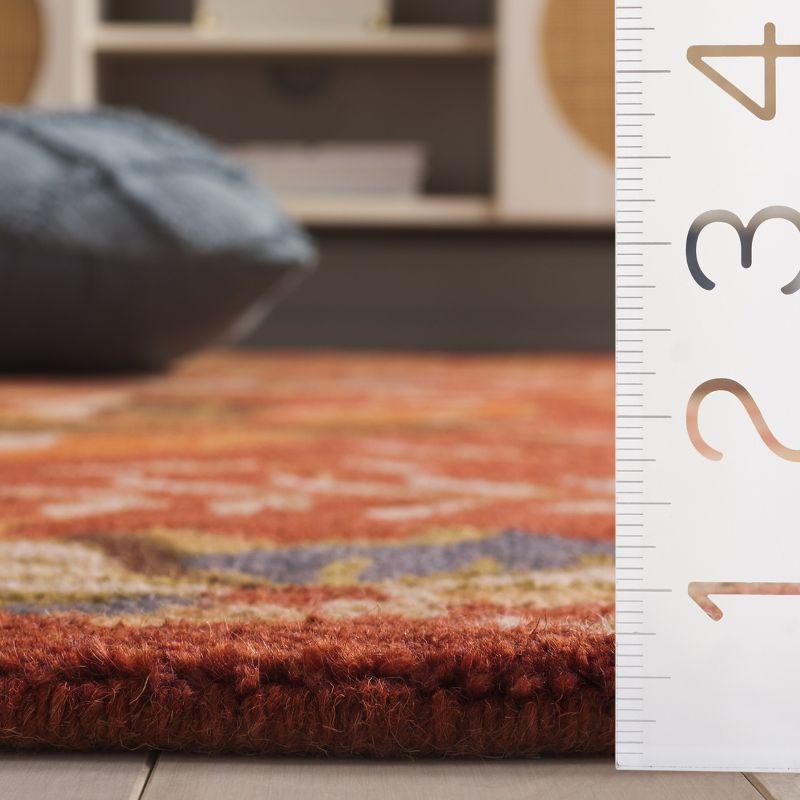 Blossom BLM913 Hand Hooked Indoor Area Rug - Rust/Multi - 8'x10' - Safavieh