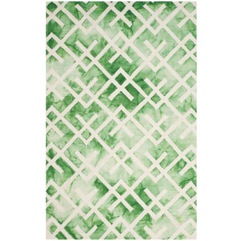 Dip Dye DDY677 Hand Tufted Indoor Area Rug - Green/Ivory - 5'x8' - Safavieh