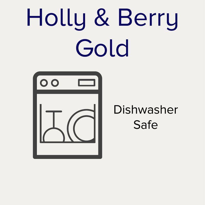 Noritake Noritake Holly and Berry Gold Coffee Mugs, 12 oz. (Set of 4)