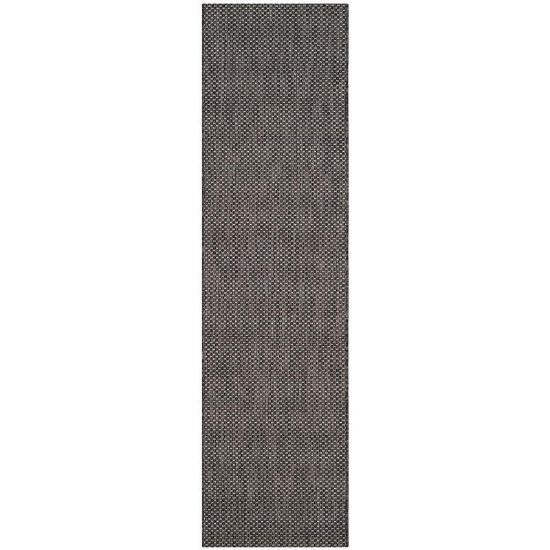 Posh Checkered Black and Beige Indoor/Outdoor Area Rug