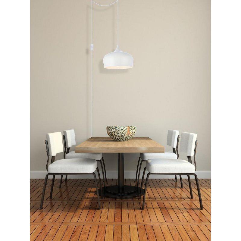 Elegant Lighting Nora 1 Light white plug-in pendant