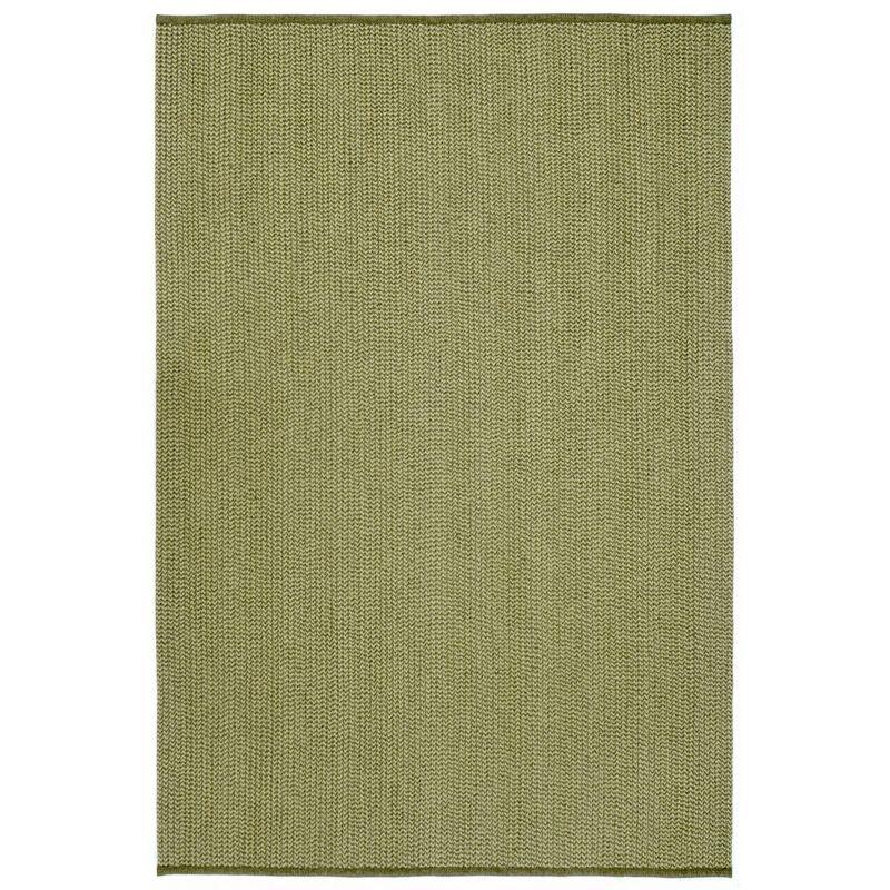 Handmade Braided Green Synthetic Reversible Area Rug 42"x5"