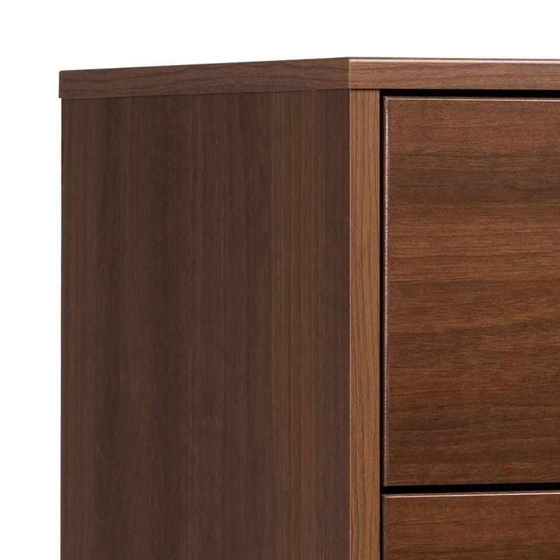 Tall Milo Mid Century Modern 6 Drawer Chest Cherry - Prepac: Space-Saving, Retro-Chic, Condo-Friendly