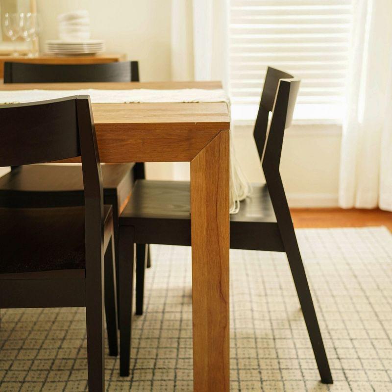 Plank+Beam 72" Modern Solid Wood Dining Table Set + 6 Chairs