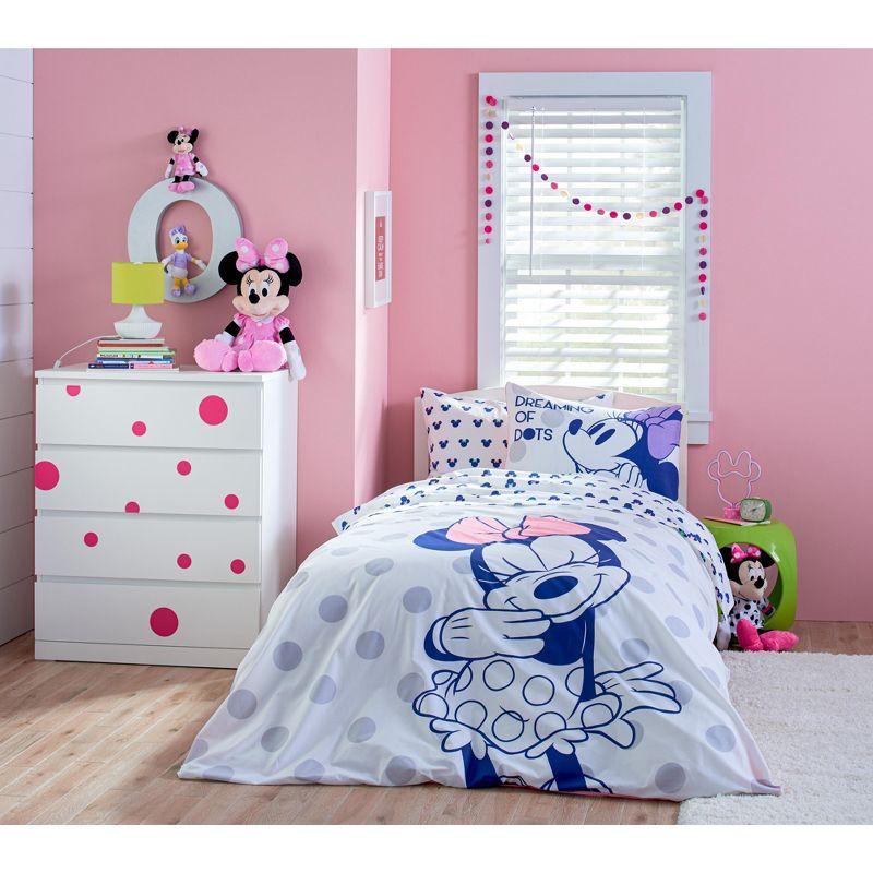 Minnie Mouse White Organic Cotton Full Sheet Set