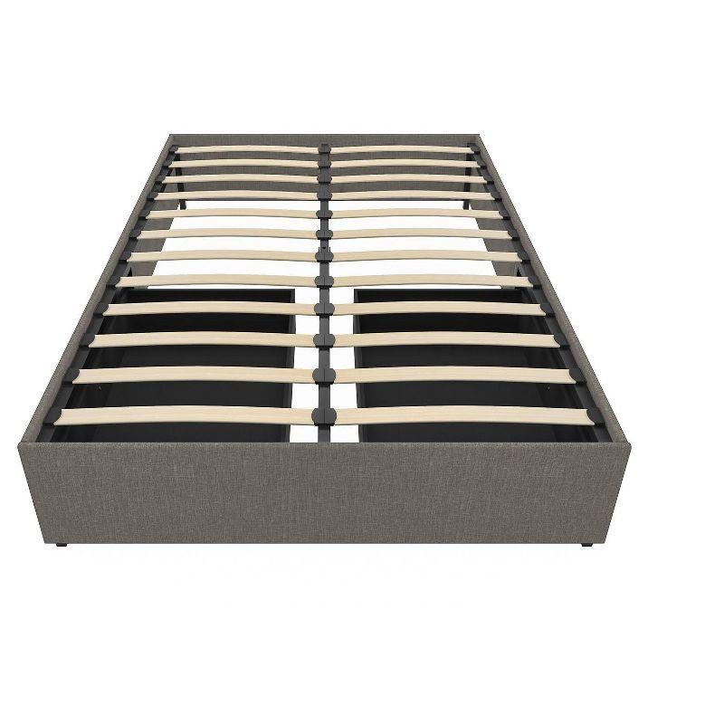 DHP Maven Platform Bed with Storage, Full, Gray Linen