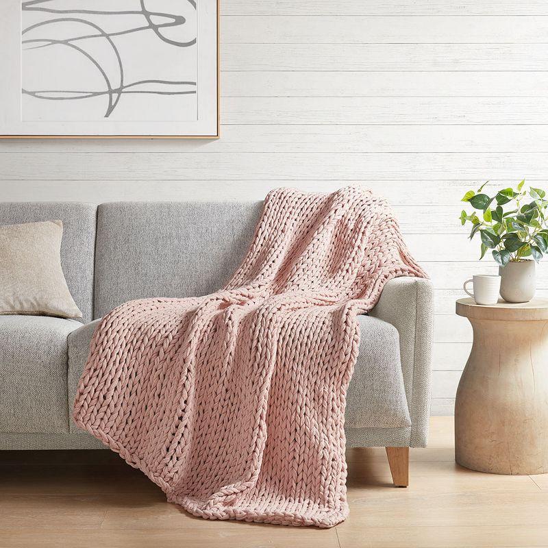 Kelly Clarkson Home Madison Hand Made Chunky Double Knit Throw Blanket & Reviews | Wayfair