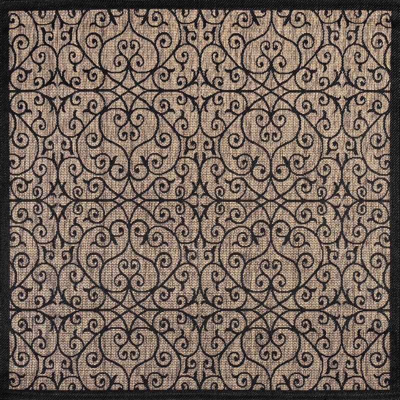 Madrid Vintage Filigree Textured Weave Indoor/Outdoor Area Rug - JONATHAN Y