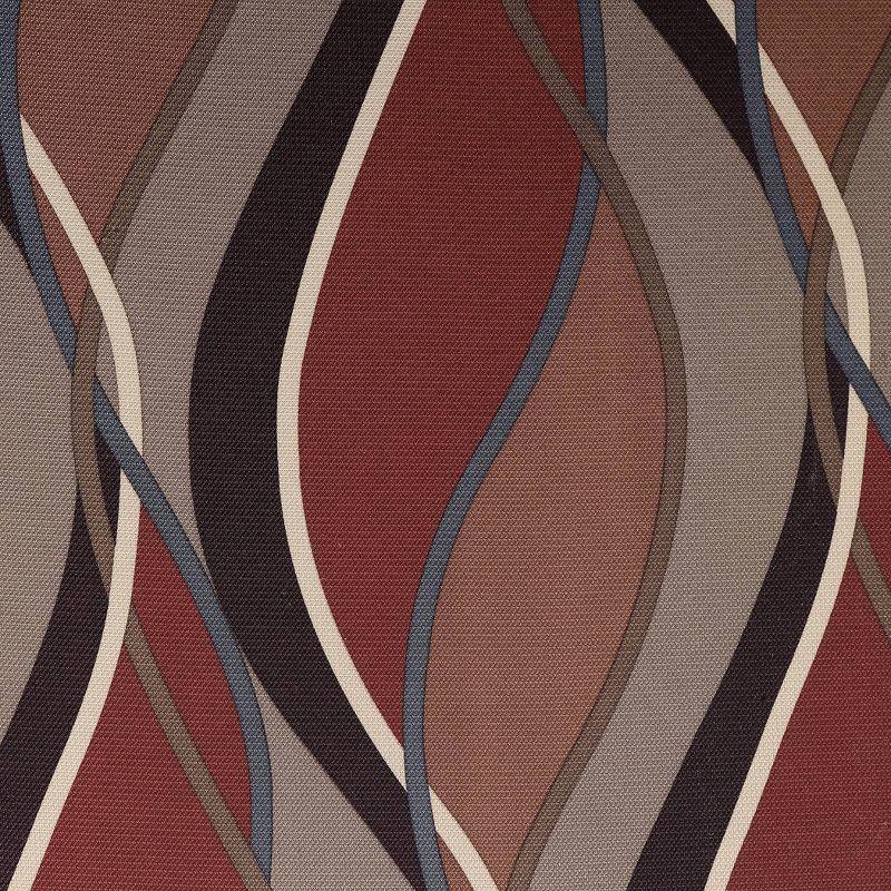 48"x95" No. 918 Semi-Sheer Intersect Ogee Wave Print Grommet Curtain Panel Paprika: Modern Light Filtering Polyester