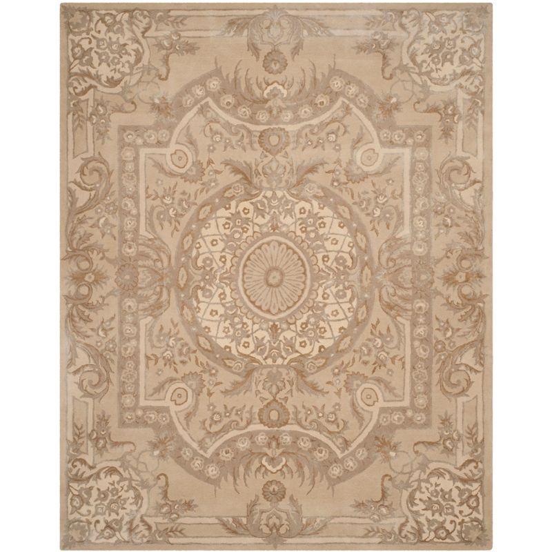 Savonnerie SAV623 Hand Tufted Area Rug - Sand - 8'x10' - Safavieh.