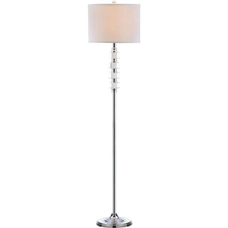 Lombard 60 Inch H Street Floor Lamp - Clear/Chrome - Safavieh