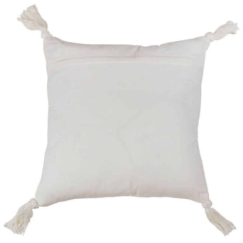 Saro Oneeka Collection Tassels Down Throw Pillow
