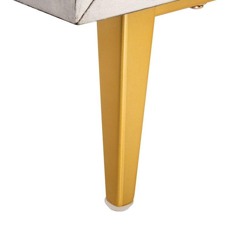 Katia 3 Drawer Chest - CHS6413 - White Wash/Gold - Safavieh