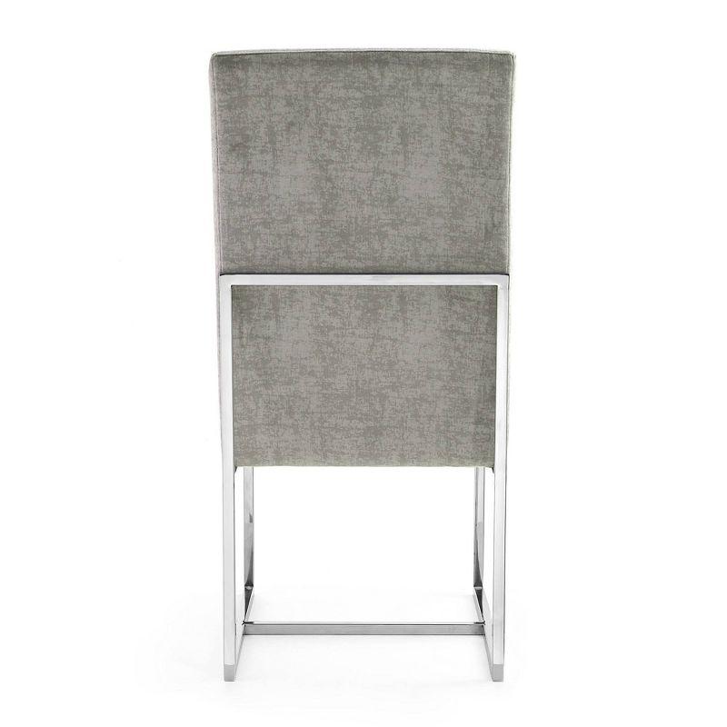 Hillegas Velvet Upholstered Metal Side Chair