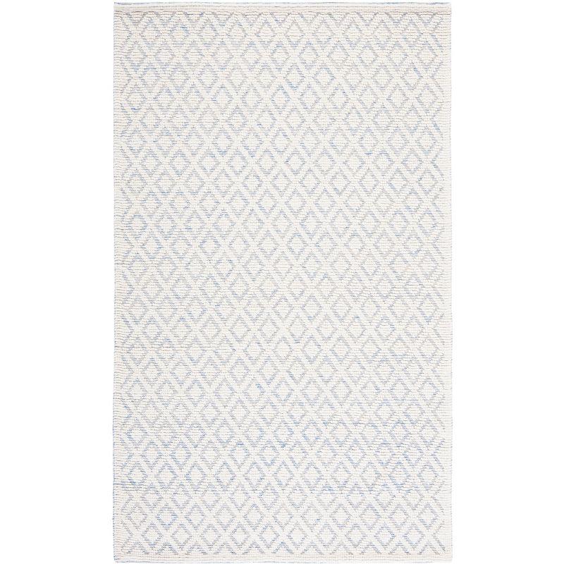 Vermont VRM304 Hand Woven Indoor Area Rug - Ivory/Light Blue - 4'x6' - Safavieh