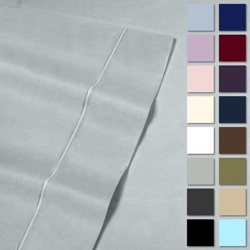 Swift Home | 1-Piece Microfiber Flat Sheet Cream Queen