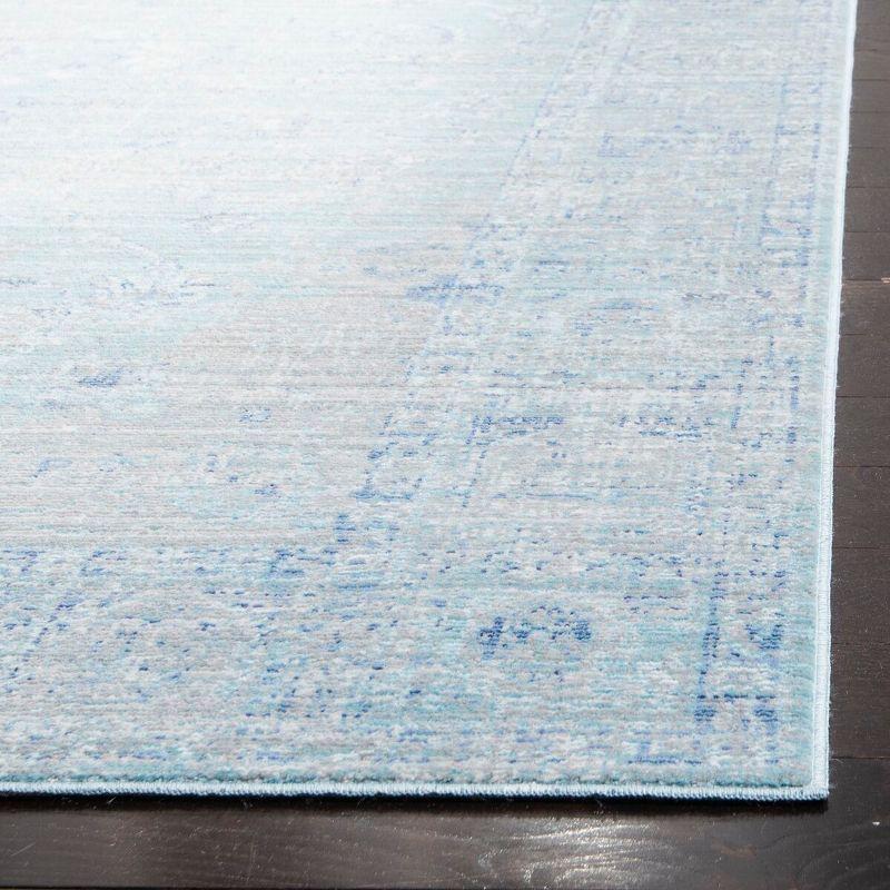 Teal Multi 3' x 5' Reversible Wool Synthetic Area Rug