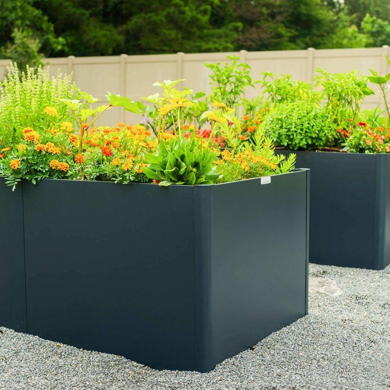 Vego Garden Modern 32" Tall Metal Outdoor Long Planter Box
