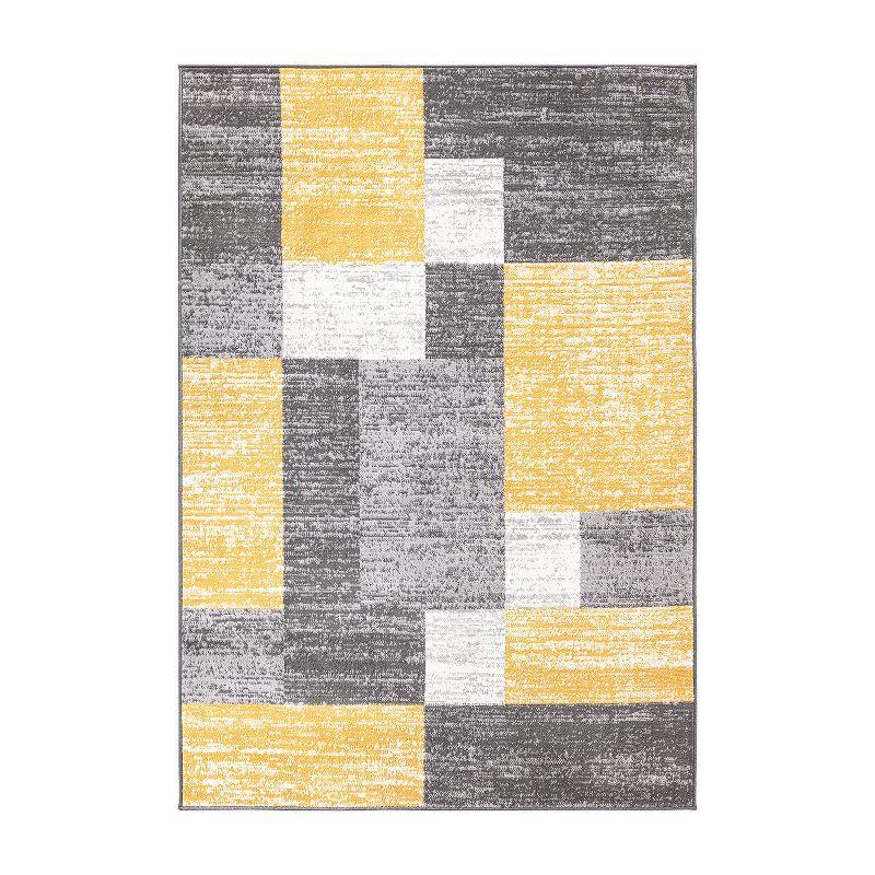 World Rug Gallery Modern Geometric Boxes Area Rug