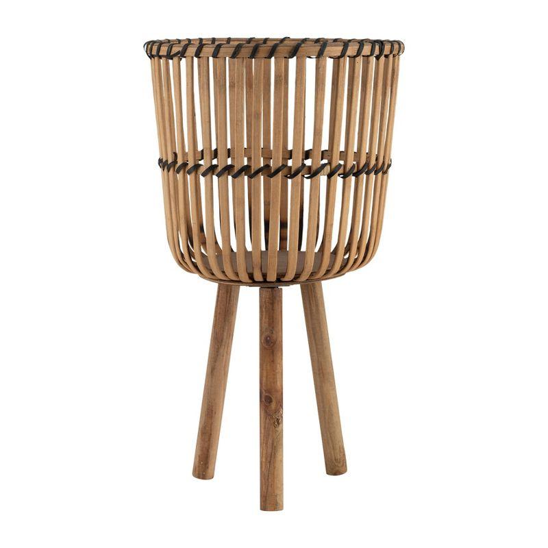Set of 3 26"/22"/19" Bamboo Footed Planters Natural - Sagebrook Home