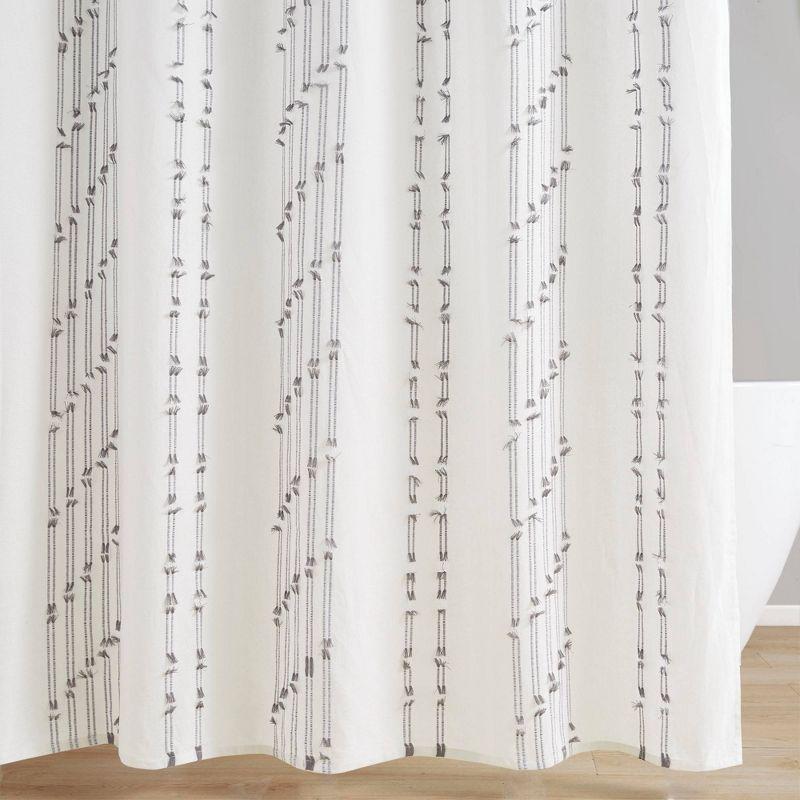 72"x72" Kara Cotton Jacquard Shower Curtain - Ink+Ivy