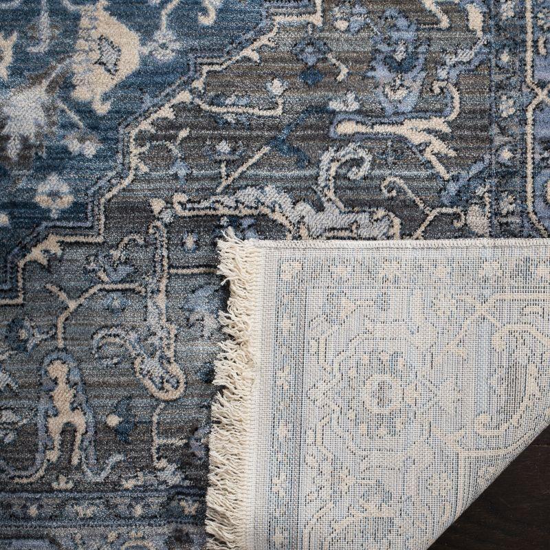 Vintage Persian VTP479 Power Loomed Indoor Area Rug - Charcoal/Blue - 4'x6' - Safavieh