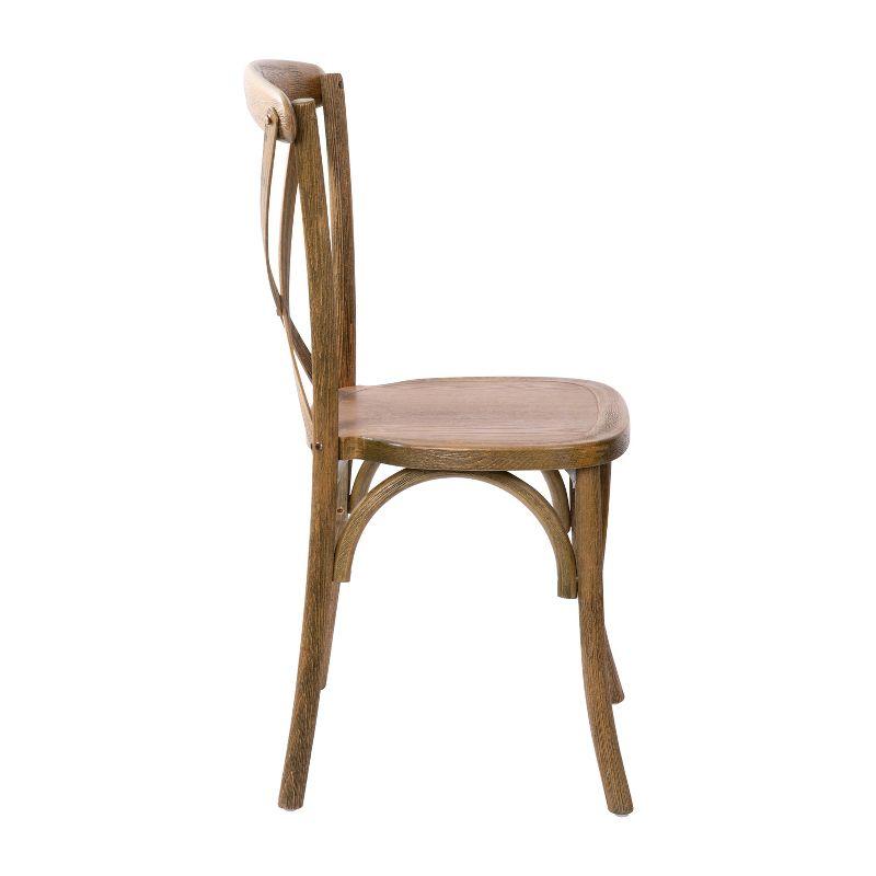 Flash Furniture Advantage Hand Scraped Dark Natural X-Back Chair