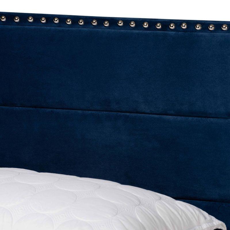 Tamira Glam Velvet Fabric Upholstered Panel Bed - Baxton Studio