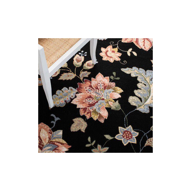 Chelsea HK306 Handmade Area Rug - 4'6"x6'6" Oval - Black - Safavieh
