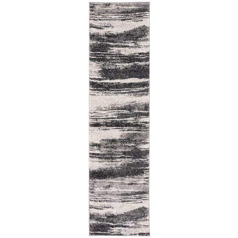Retro RET2693 Power Loomed Indoor Runner Rug - 2'3"x11' - Dark Grey/Light Grey - Safavieh